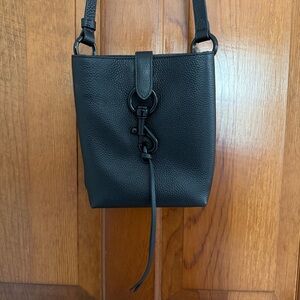 Rebecca Minkoff Megan Mini Black Leather Crossbody Bag